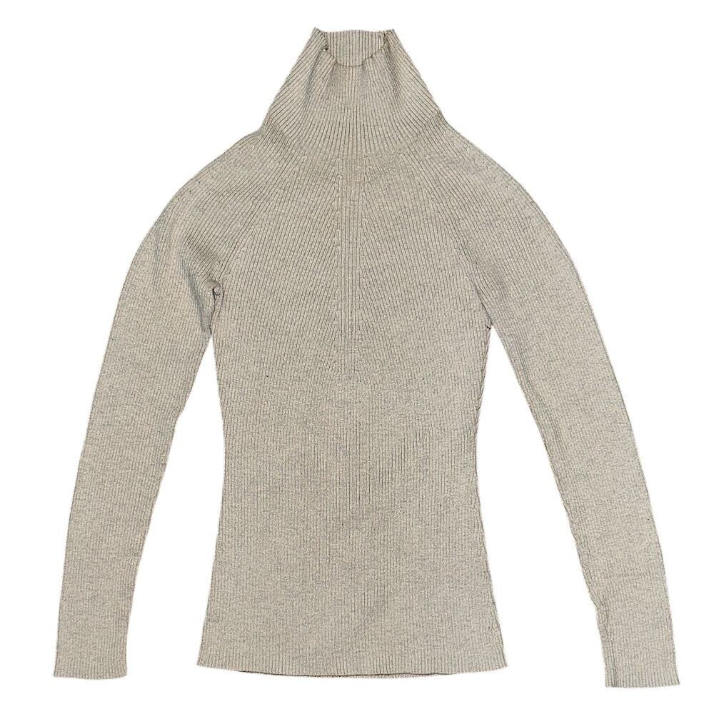 INC International Concepts Beige Mock Neck Turtleneck Sweater Medium